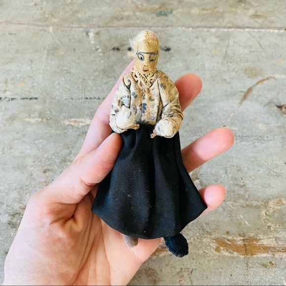 ♥️ Vintage ♥️ Old Primitive Wire Doll - Picture 1 of 8